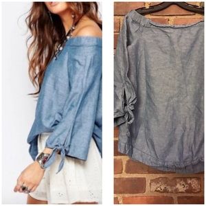 FREE PEOPLE show some me shoulder top